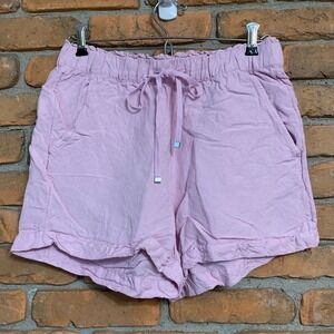 LOFT Linen Blend Shorts Womens XS Pink Elastic Waist Casual‎ Summer Lightweight